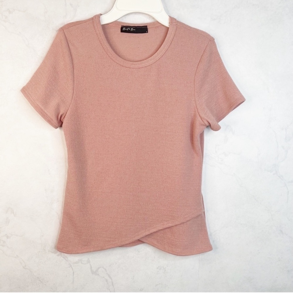 Elegant Blush Short Sleeve Top